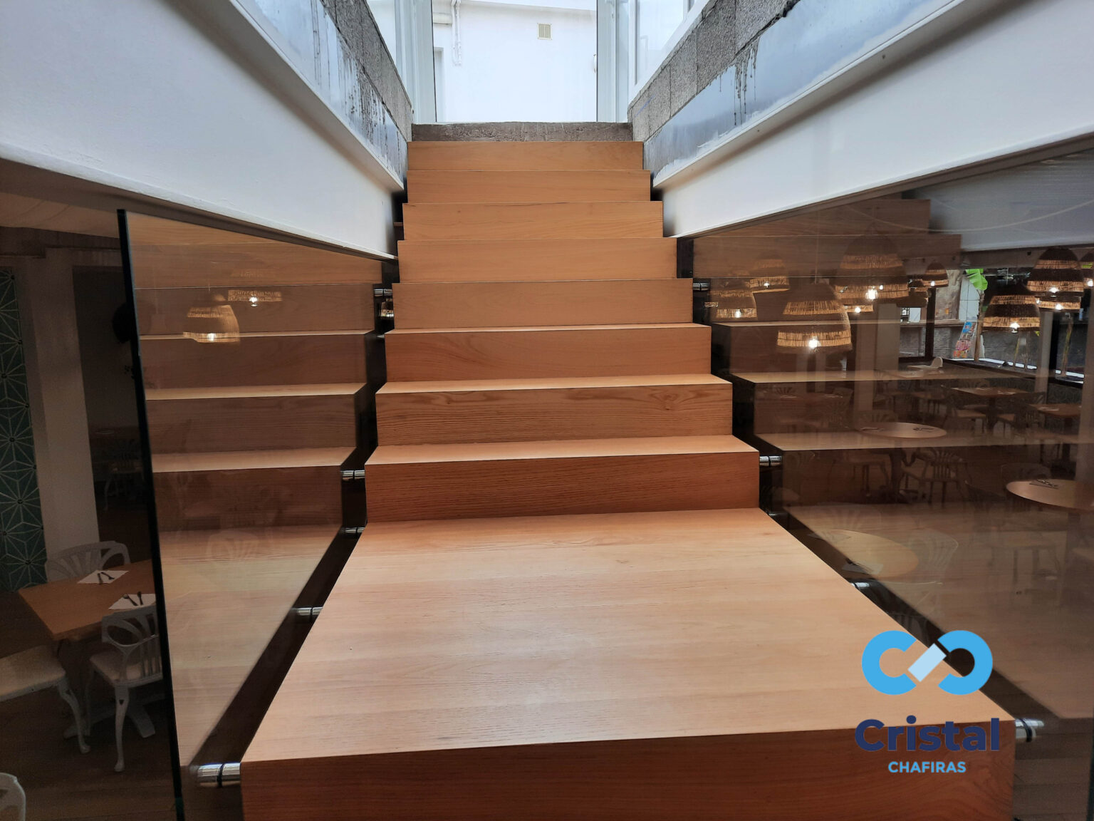 glass railing hotel staircase tenerife 8