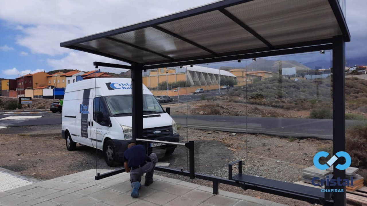 Paneles de Vidrio para Parada de Guaguas – Tenerife